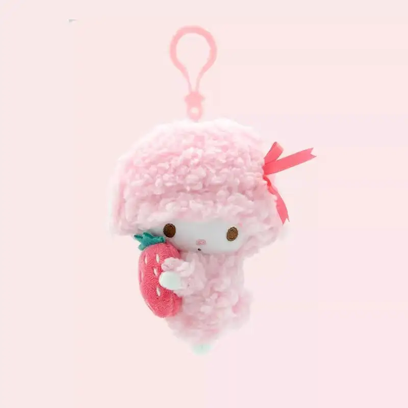 سانريو البيانو ألعاب من القطيفة مفتاح سلسلة لطيف الحلو ليتل لامب دمية الديكور فتاة على ظهره قلادة بسحاب أنيمي الأجهزة الطرفية الهدايا
