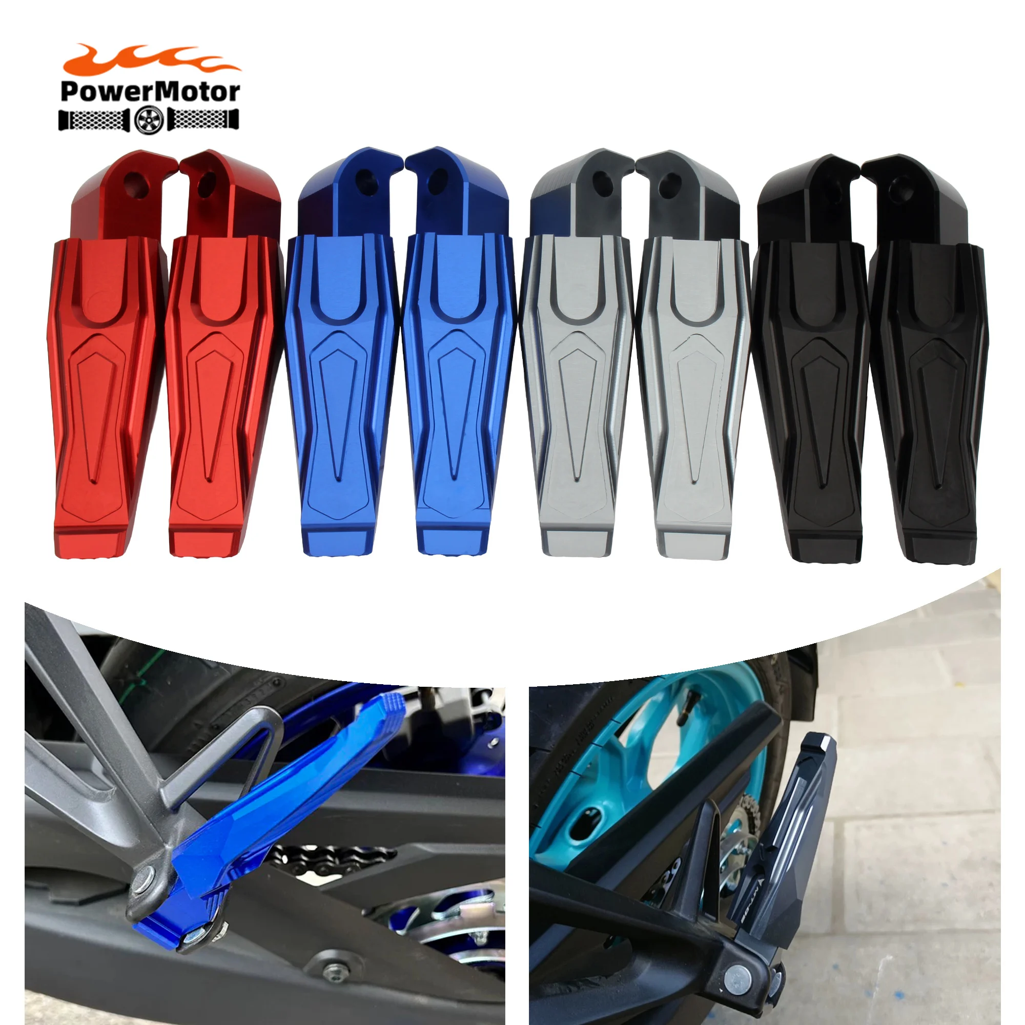 Motorrad CNC Passagier Hinten Pedal für Yamaha Tmax 500/530 Für MT03/MT07/MT09/MT10/MT125/XSR700/XSR900/YZF-R3 Moto Zubehör
