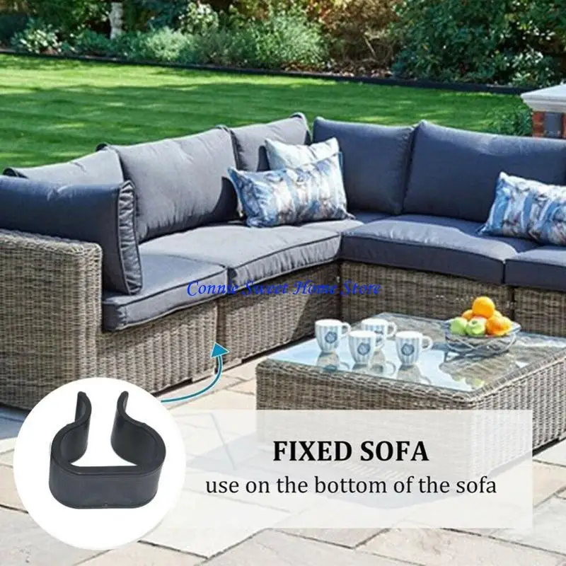 LXAF 10 Pcs Patio Wicker Sofa Chair Alignment Clips Outdoor Furniture Clips Rattan Chair Fasteners for Preventing Movement