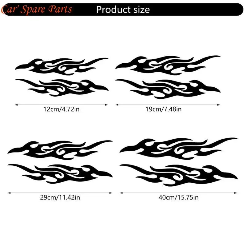 Y4UA odporna na Weatherproof Unikalna naklejka na naklejkę odblaskową do zasięgu zarysowania samochodu 2PCS