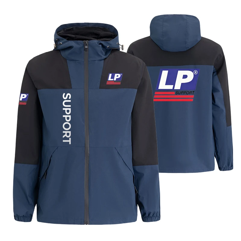 LP SUPPORT logo 2026 Motorcycle jacket, camping waterproof jacket, hiking jacket, men's autumn outdoor sports jacket, hiking win