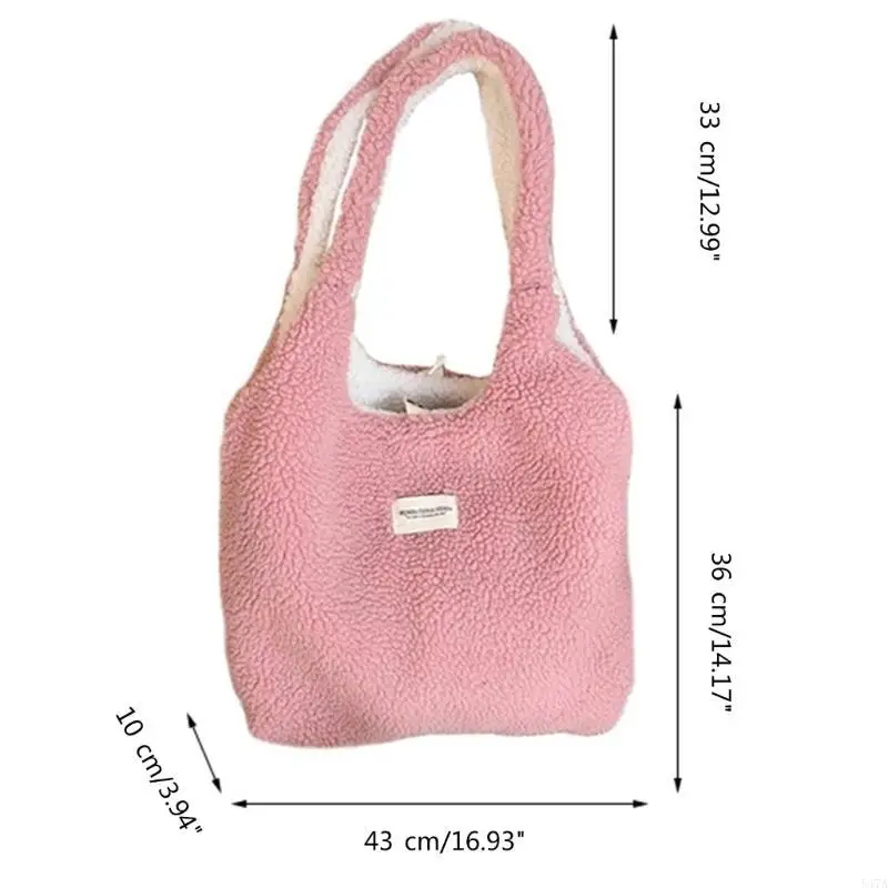 Bolso reversible versátil Invernal Invierno cálido fuzzy chaleco forma chaleco bag -shoulto 547a