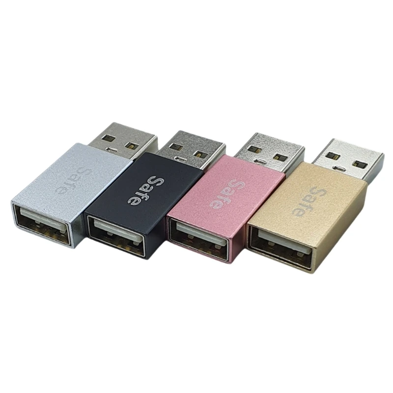 Secure USB Data Blocker Adapter, Aluminum USB Charging Adapter USB Data Transfer Blocker for Privacy Safety