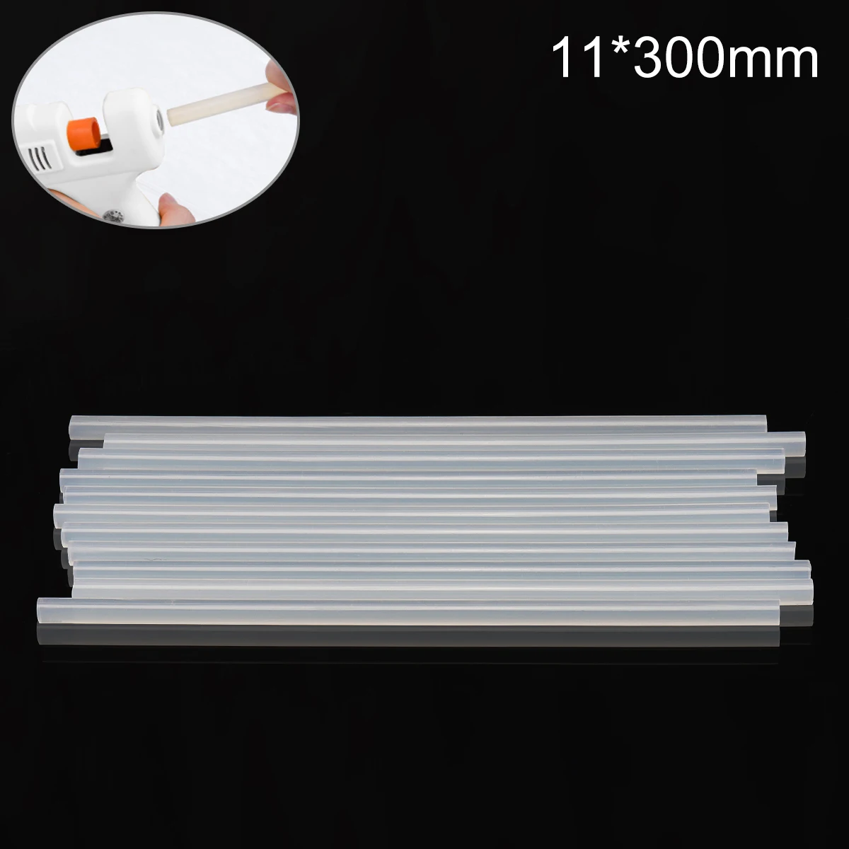 

Hot Melt Gun Glue Sticks 11mm x 300mm Transparent Gun Adhesive DIY Tools for Hot Melt Glue Gun Repair Alloy Accessories