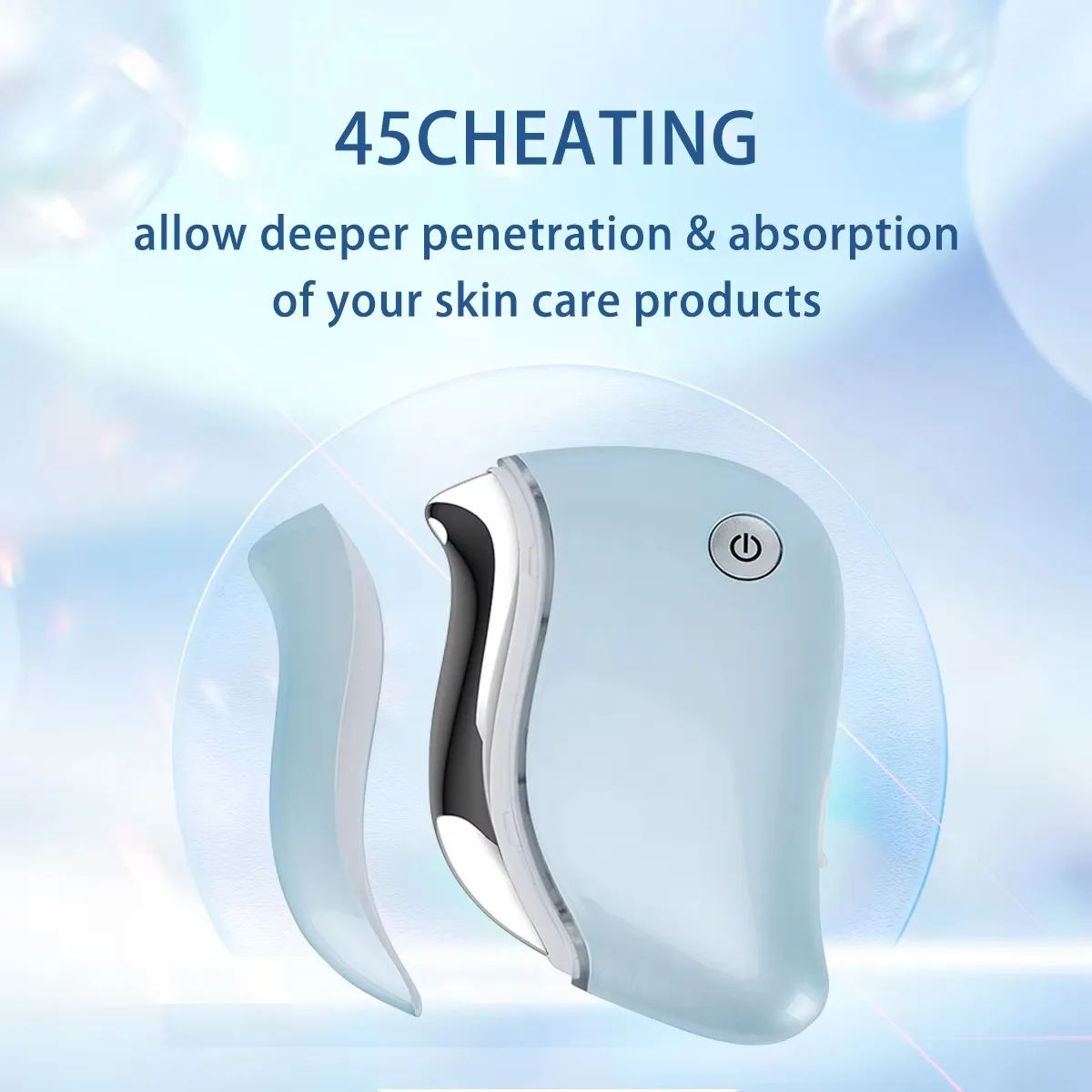 2024 Electric Vibration Gua Sha Ultimate Facial Scraping Tightening Tool for Eye Puffiness Tension Relief Acupressure Face Lift