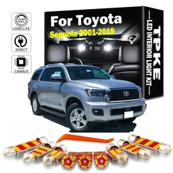 TPKE For Toyota Sequoia 2001-2019 Car Accessories Canbus Error Free LED Interior Reading Light Kit Map Dome License Plate Lamp