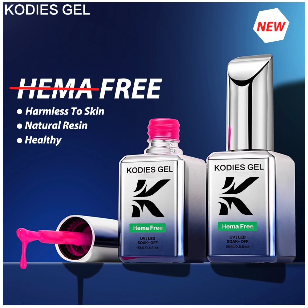 KODIES GEL HEMA Free Gel Nail Polish Semi Permanent UV Summer Nude French Hybride Gel Nail Polish Protect Finger Care Manicure