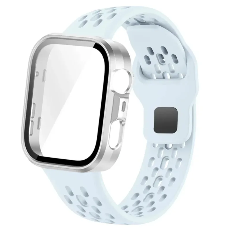 Capa + pulseira de silicone para huawei watch fit 3/4/4pro protetor de tela capa pulseira para huawei watch fit 3/4 capa completa escudo banda