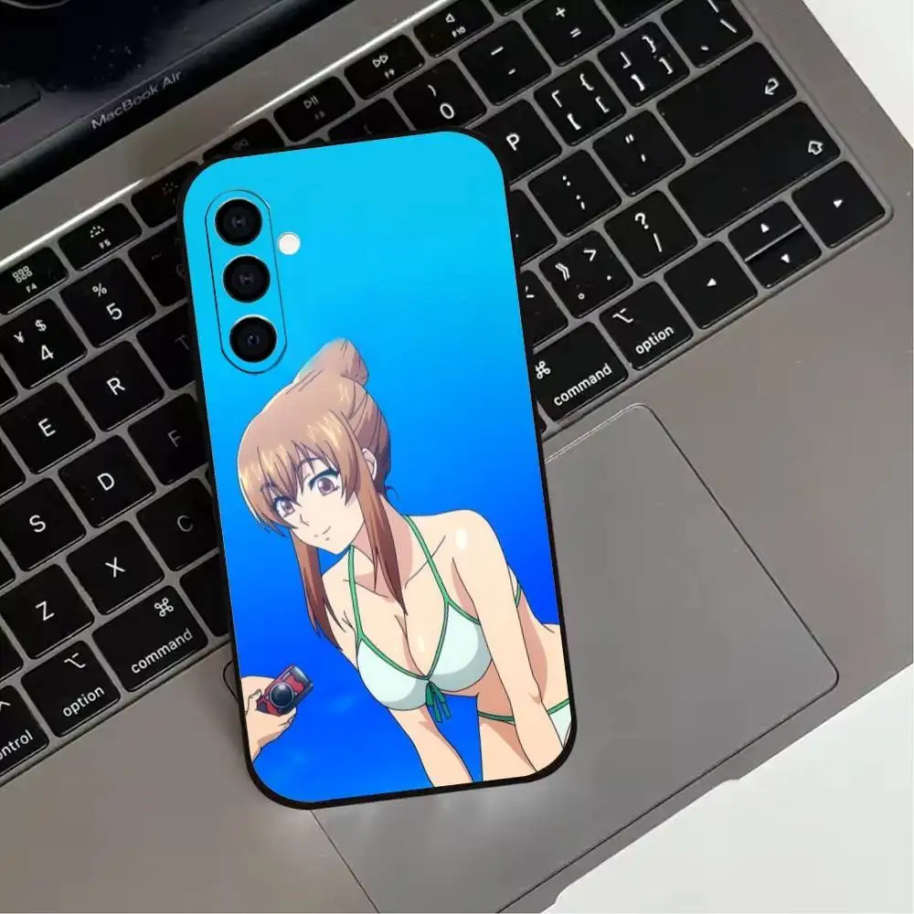 حافظة لهاتف سامسونج جالاكسي A73، A72، A71، A70، A53، A52، A51، غطاء أسود من السيليكون الناعم