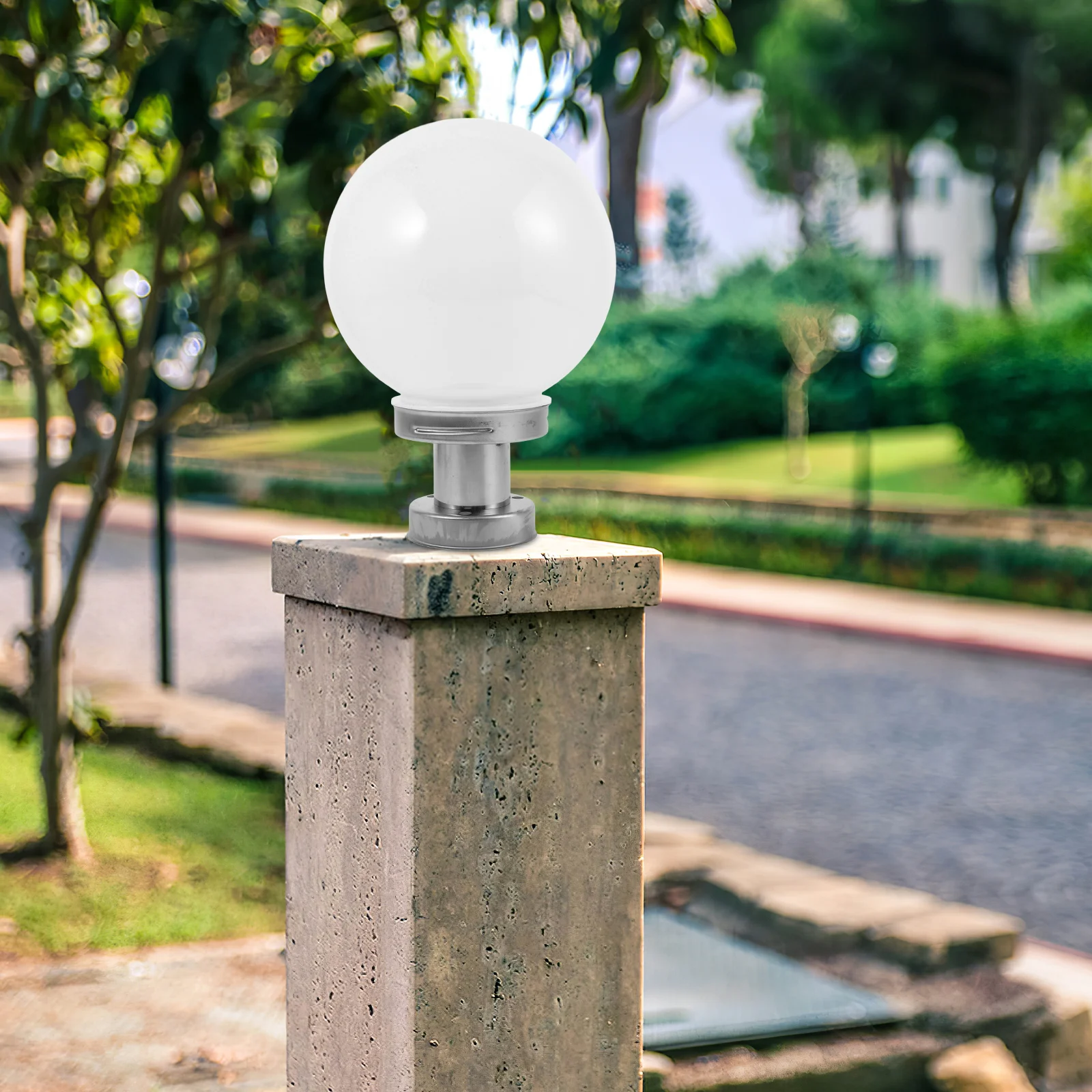 

Outdoor Lampshade Wall Light Cover Post Shade Stainless Steel Globe Patio Lamp Covers Waterproof Garden Lighting Fixture