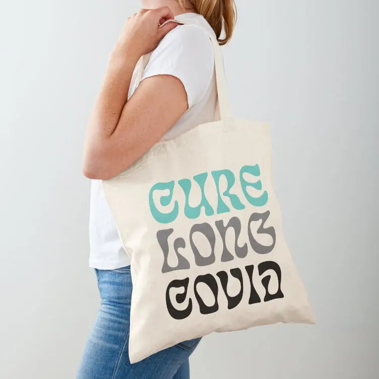 Cure Long Covid (Awareness Teal Multi) Tote Bag Reusable bags supermarket folding bag Big bag women