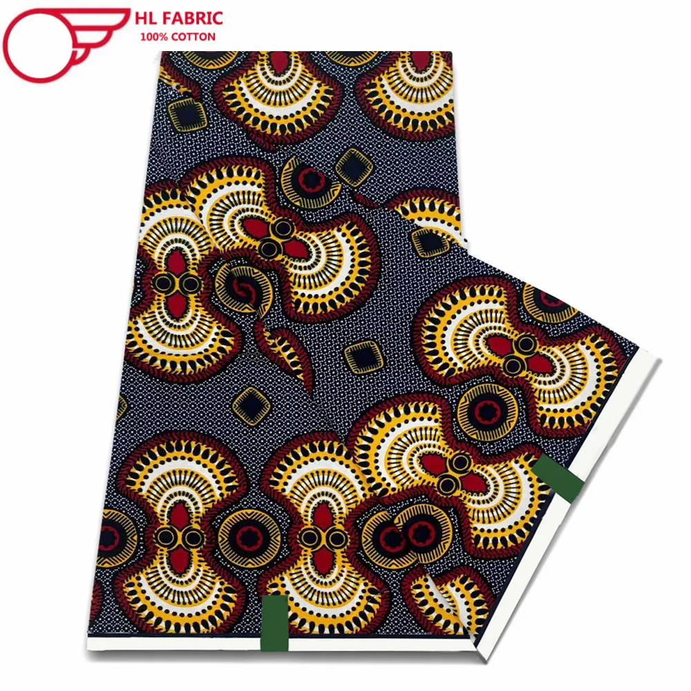 Veritable Wax 100% Cotton African Wax Fabric Nigerian Ankara Block Prints Batik Fabric Dutch Hollandais Pagne For Sewing VL-5-4