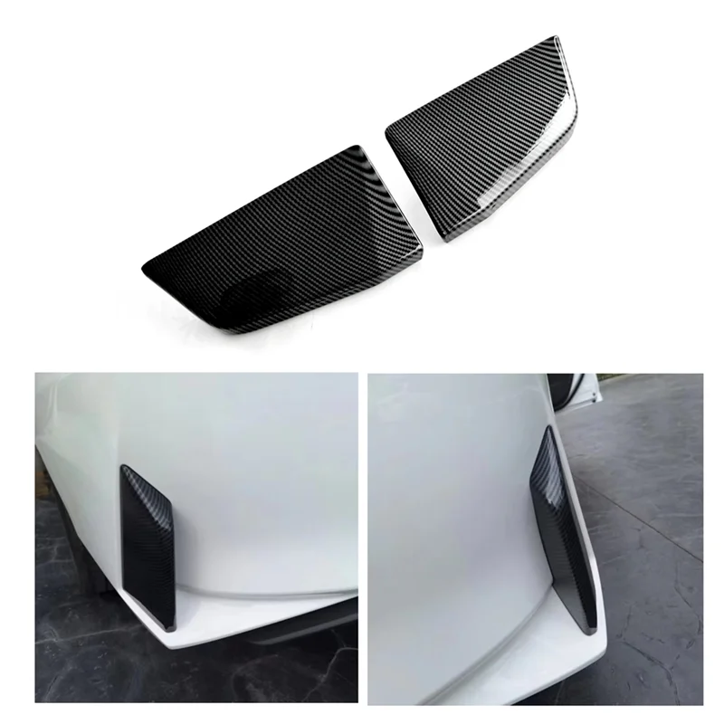 

L37A-For Toyota Yaris Ativ/Vios 2023 2024 Car Front Rear Fog Light Lamp Cover Trim Replacement ABS Carbon Fiber