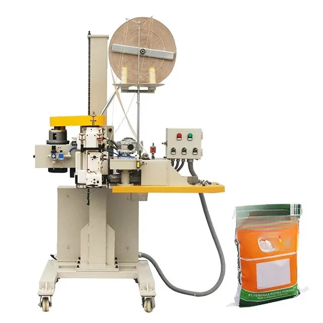 FBS-10 Hualian Industrial Automatic Rice Heavy Jumbo Bag Closer Sealer Edge-Binding Stitching Sewing Packaging Machine
