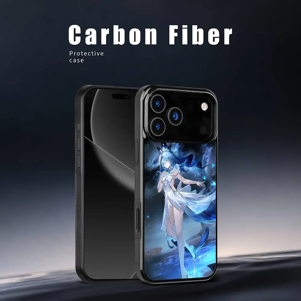 حافظة لهاتف آيفون 17 16 15 14 13 12 11 Pro Max Mini Plus مرآة صلبة Funda