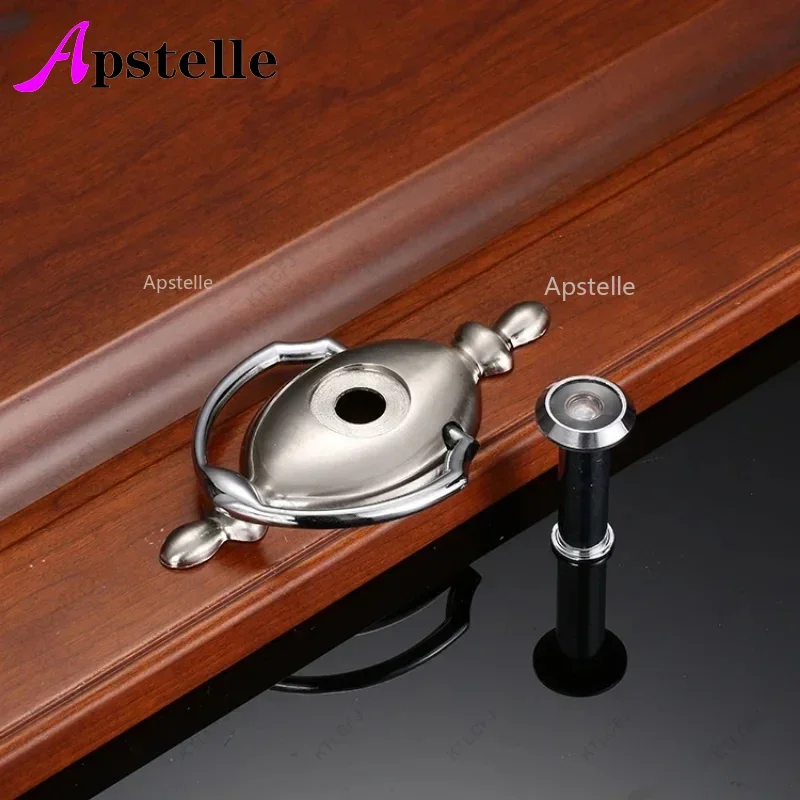 APSTELLE-aldaba de puerta antirrobo de hierro con personalidad creativa americana, aldaba Circular de aleación de Zinc con ojo de gato, nuevo