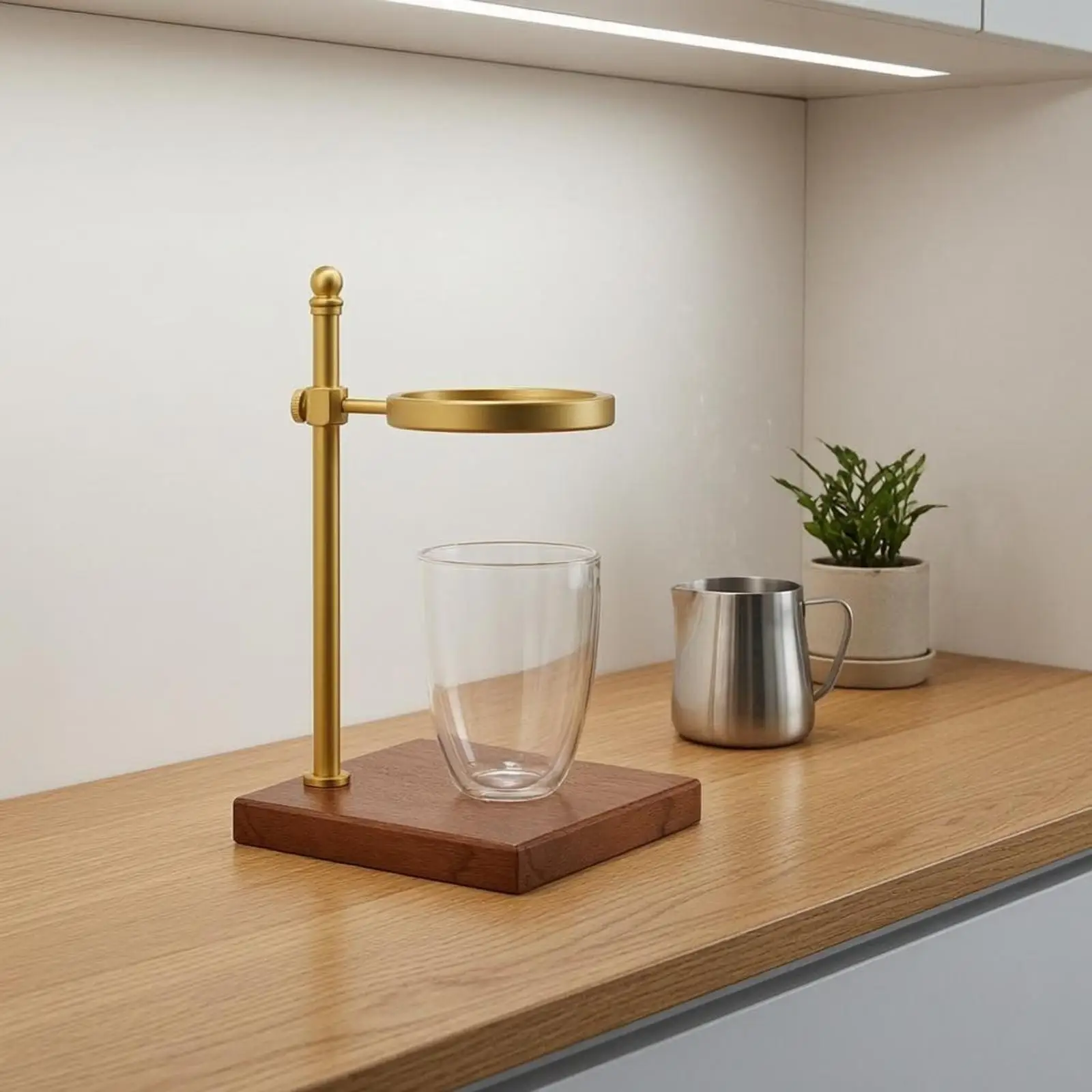 Filter Holder Stand Steady Metal Frame Clean Pour for Kitchen Counter
