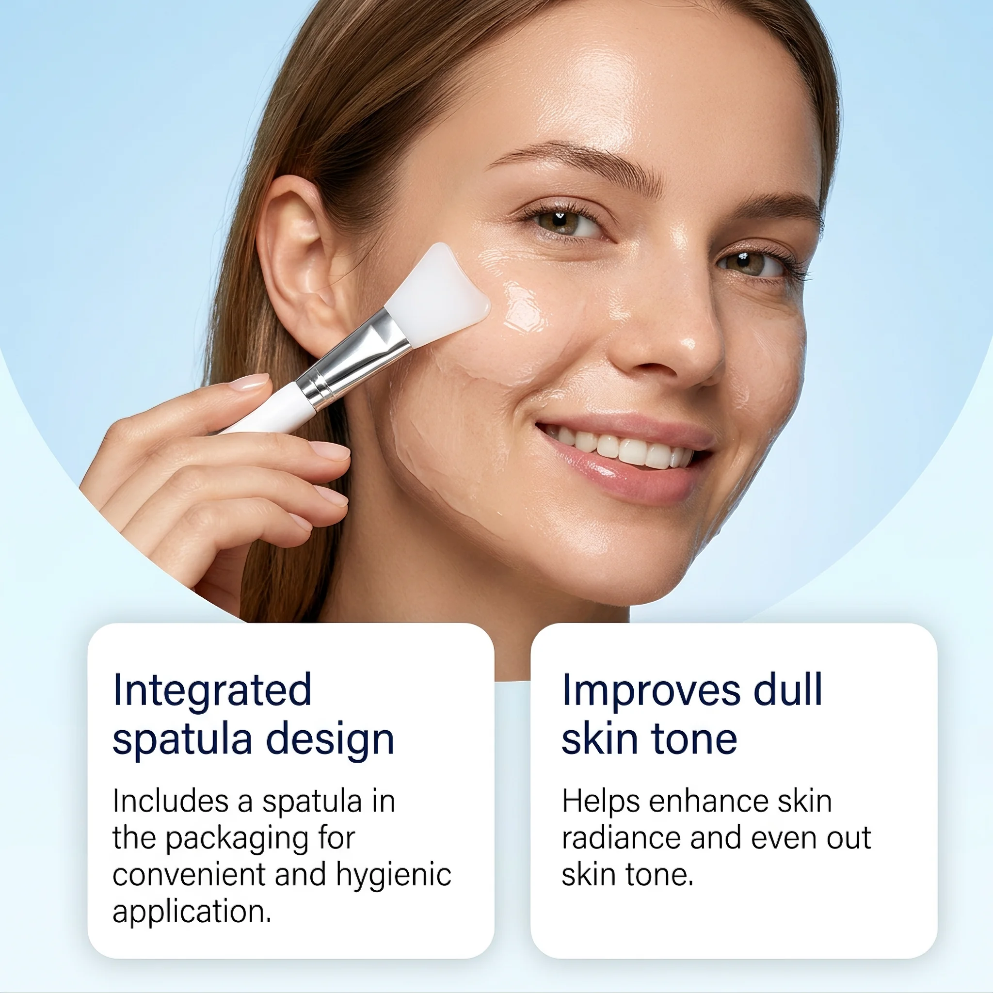 Copper Peptides Night Wrapping Facial Mask Brighten Dullness Deep Moisture Restore Plump Texture Overnight Skin Renew Apply Mask