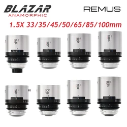 GREAT JOY BLAZAR REMUS 1.5X 33/35/45/50/65/85/100mm Anamorphic Lens Supports 3:2 full frame For PL/EF Gold/Blue/Silver Flare