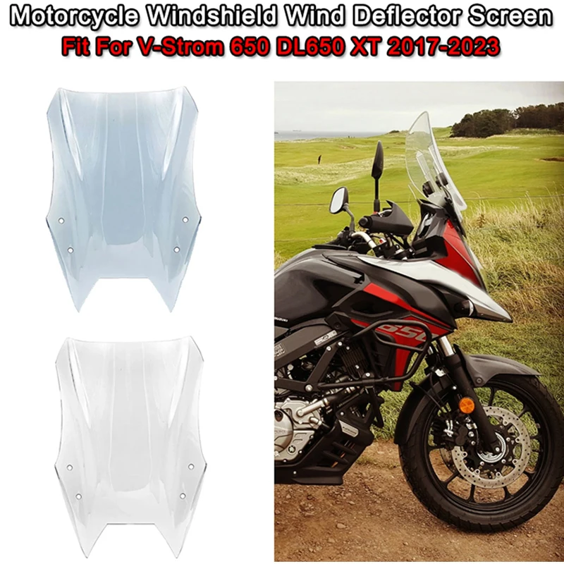 Fit For Suzuki V-Strom 650 V-Strom 650 XT DL650 DL650XT 2017-23 Motorcycle Windshield Windscreen Deflector Wind Screen Flyscreen