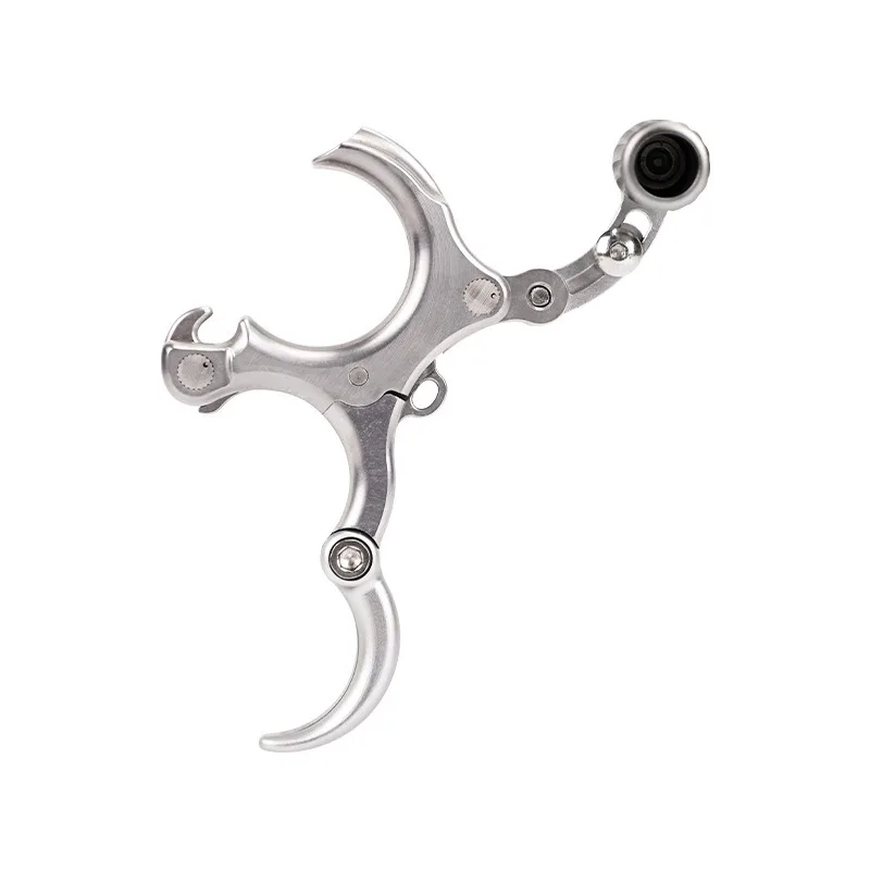 Three or Four Finger Interchange Evolution Grip Archery Hook Clamp Metal Hook Wrist Grip Pulley Bow Spread