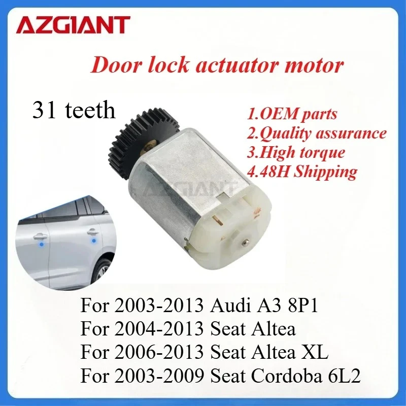

AZGIANT FC-280PD-20150 07066A Car door lock motor for Audi A3 8P1/Seat Altea/Altea XL/Cordoba 6L2 New high quality replacement