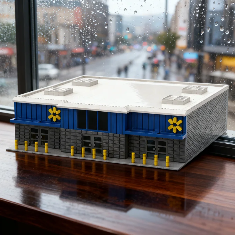 

Набор строительных блоков MOC Walmart Grocery Town City Center, 4048 деталей, креативный подарок для самостоятельной сборки, декор для витрин, премиум-класс, для взрослых и детей