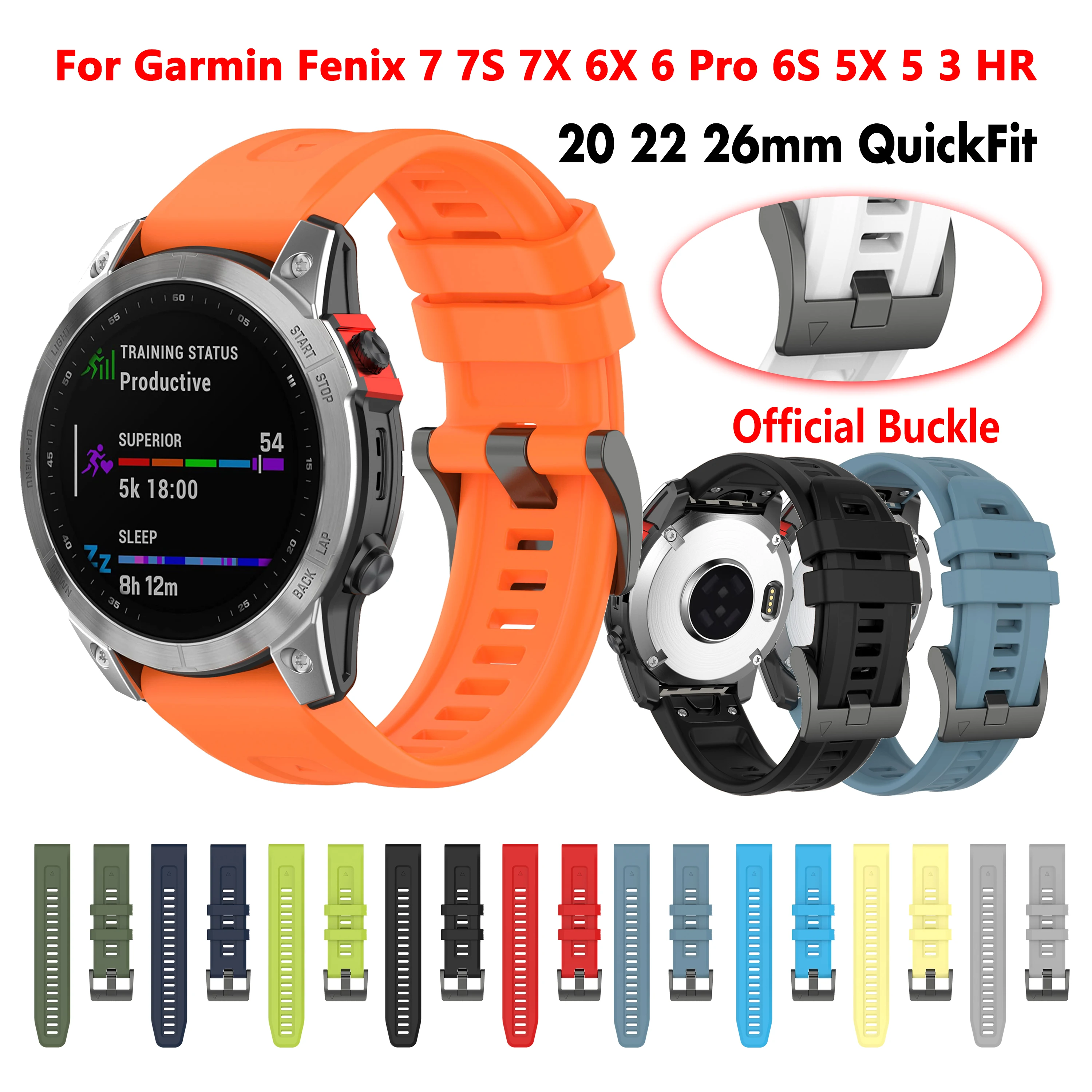 

Браслет для Garmin Fenix 6X Pro 6 6S 5X 5, мягкий силиконовый ремешок для смартфонов Fenix 7X 7 7S 3HR D2 945 935 correa, 22 26 мм