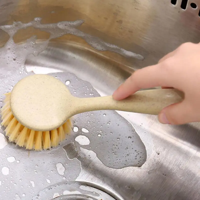 1~10PCS Long Handle Pot Brush Household Kitchen Cleaning Brush Multifunctional Dishwashing Artifact Sturdy Innovative Home Clean
