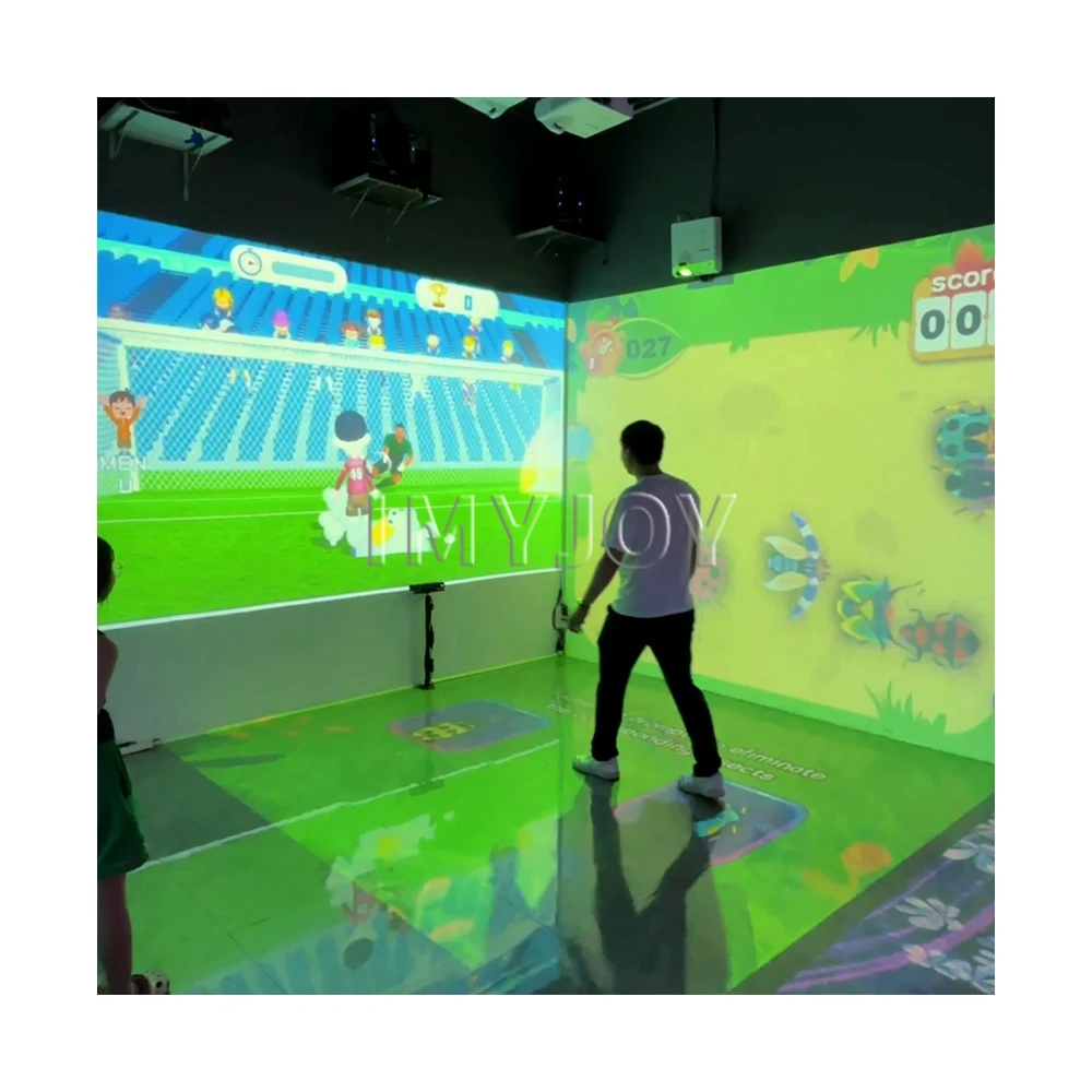 Metaverse Augmented Reality Full-body Motion Sensing Football Sport Challenge Interactive Wall Projection AR Social Games