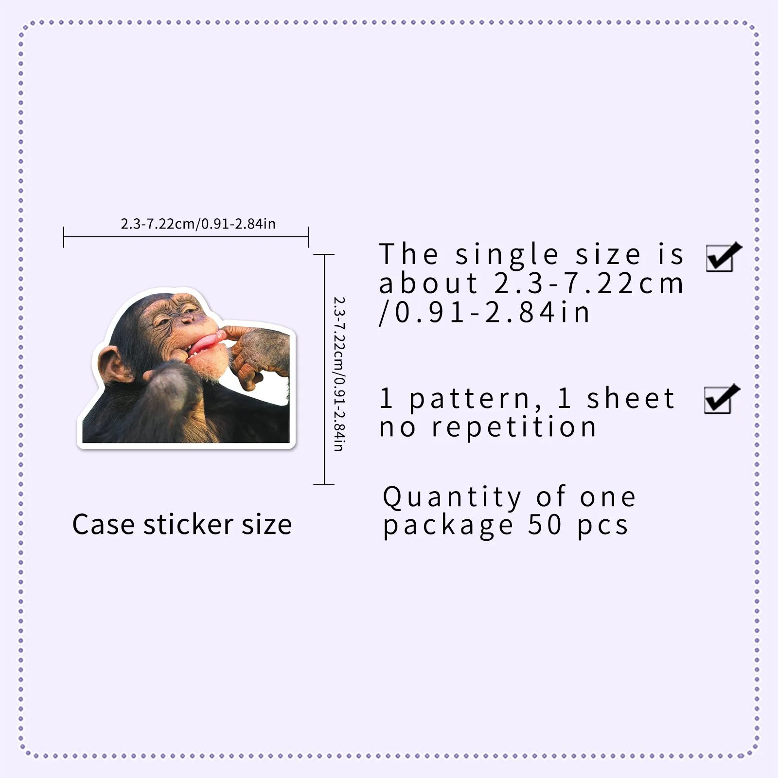 50 STKS Grappige Aap MEME Stickers Orang-oetan Graffiti Decoratieve Laptop Water Cup Telefoon Case iPad Waterdichte Stickers Kinderen Speelgoed