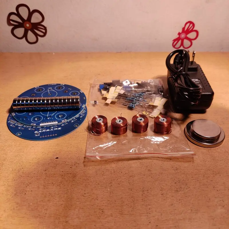 Plug & Play Finished Maglev Experiment Module, Push-Down Levitation DIY Electronic Kit, Magic Prop Fun Electronic Accessory