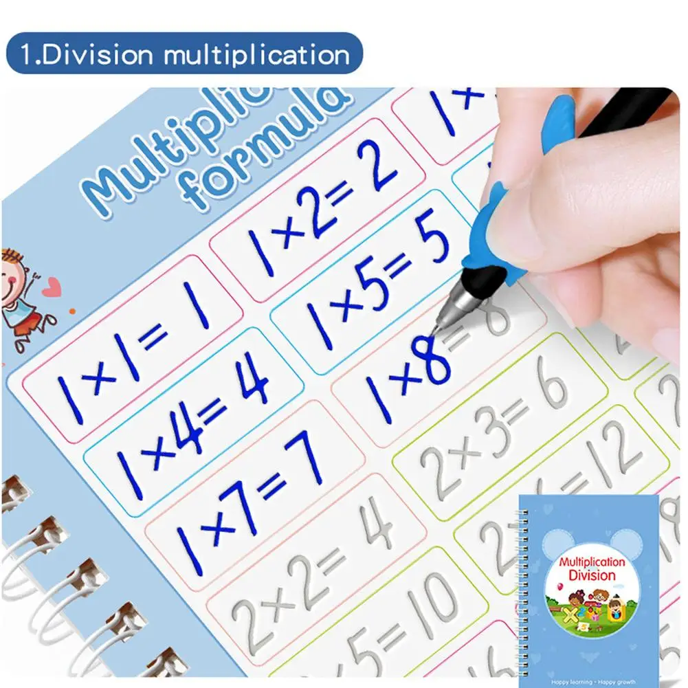 New Reusable Copy Book Learning English Letter Calligraphy Book Drawing Numbers Education for Kids Practice Writing Toys