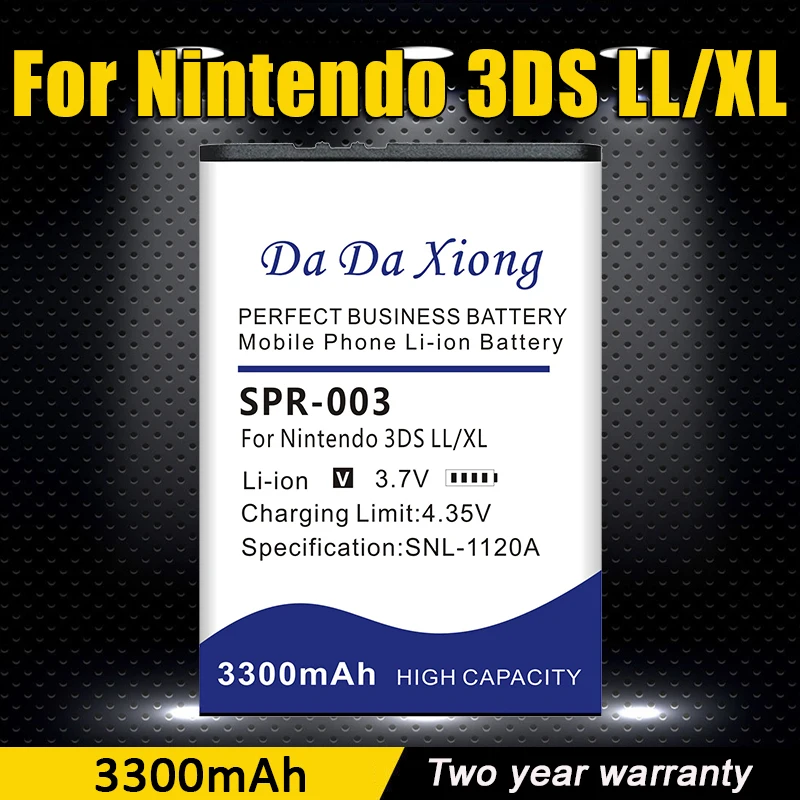 

3DS XL консольная батарея SPR-003 SPR003 литиевые батареи 3300 мАч 3,7 В для консоли Nintendo Switch 3dsxl SPR 003 перезаряжаемая батарея
