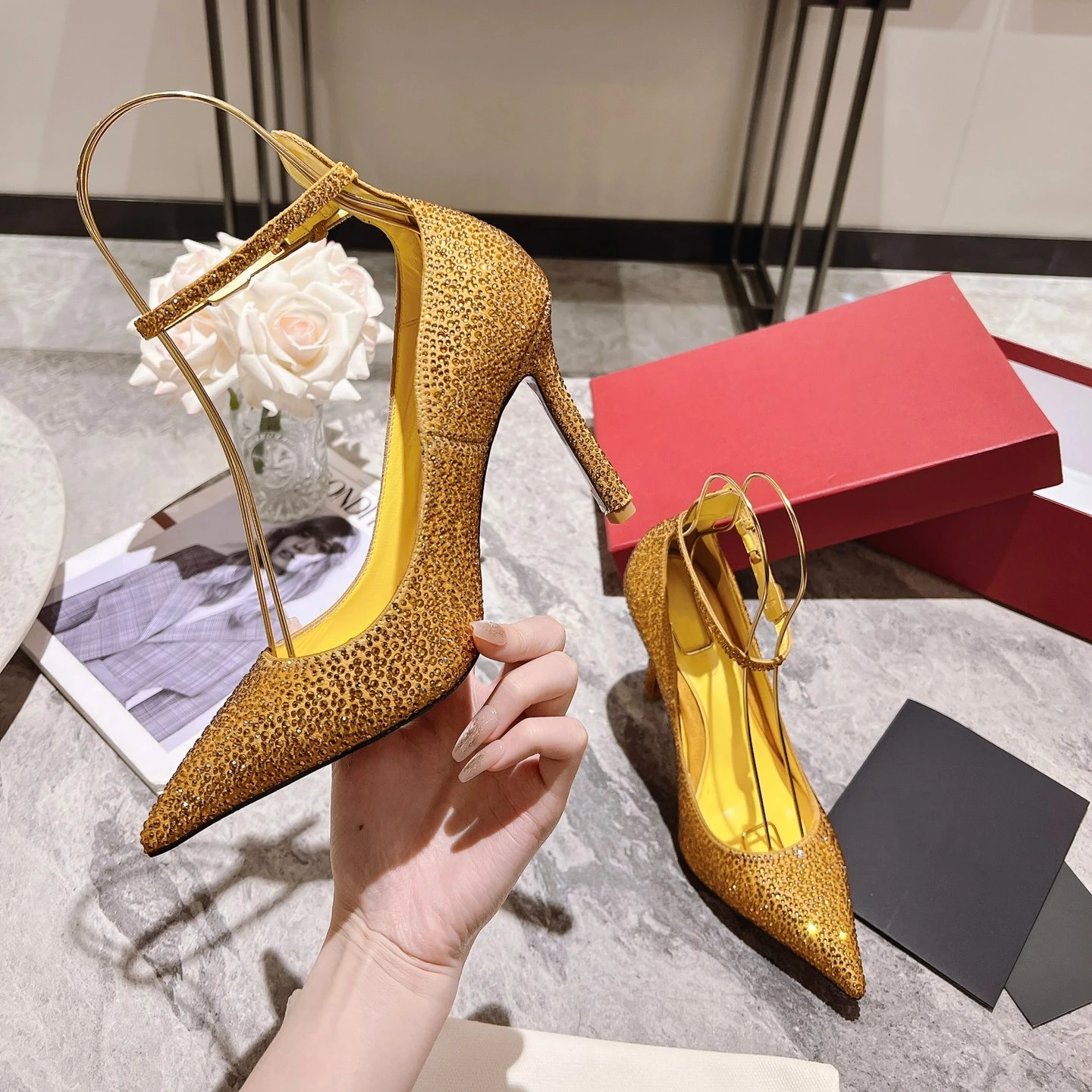 

Top quality fashion women's pump classic 10cm modern sandals for wedding luxury genuine leather evening dress shoes with box