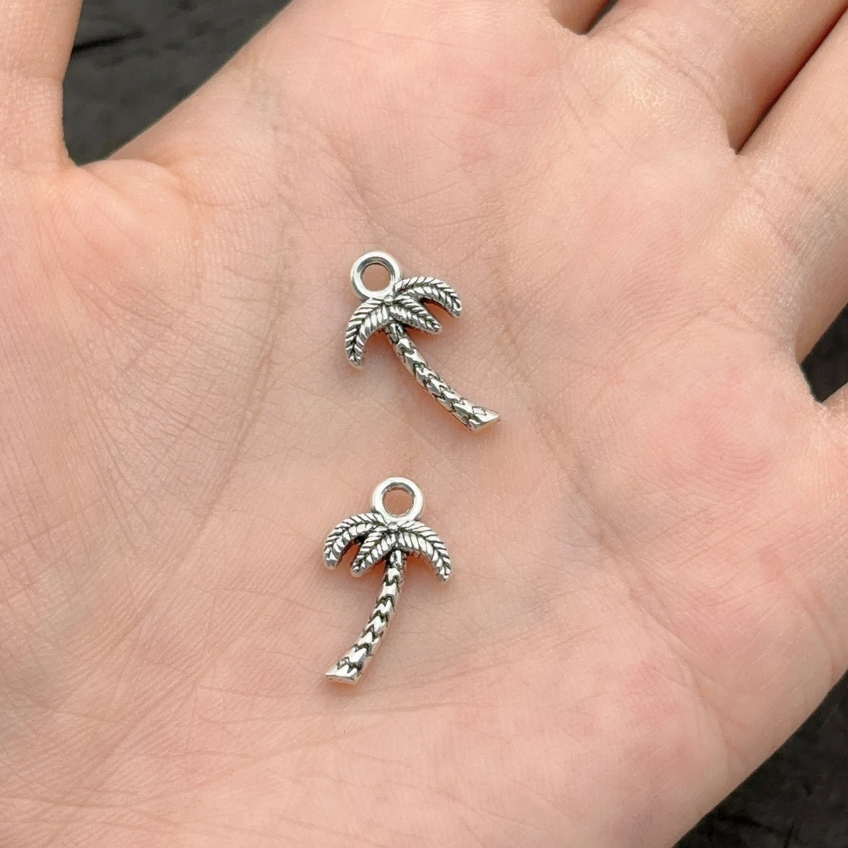 20 Pieces of Summer Vacation Style Handmade Accessories, Vintage Distressed Coconut Tree-Themed Niche Items, Suitable for DIY Bracelets, Necklaces, and Earrings, Fresh Seaside Style Jewelry DIY Basic Handmade Materials - view 5