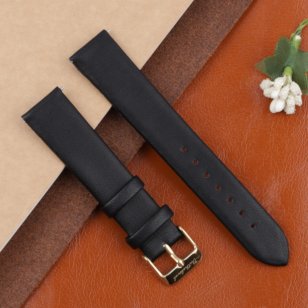 

Onthelevel Women Leather Watch Strap 12mm 14mm 16mm 18mm 20mm Quick Release Watch Bands Replacement Black Blue Gray White Coffee