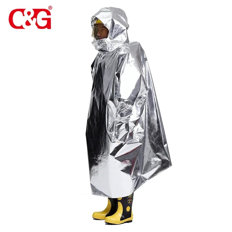 CG Aluminized Fire Proximity Fireman Suit Poncho