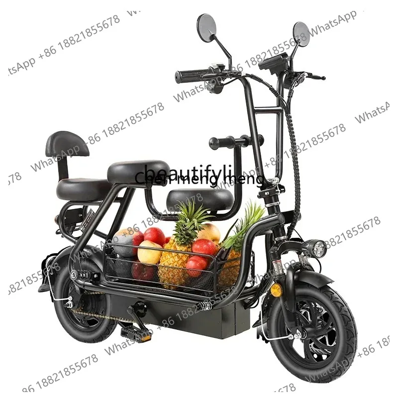

LHX26 ss 26 New National Standard Electric Car Small Three-Seat Women's Scooter Battery Car Folding