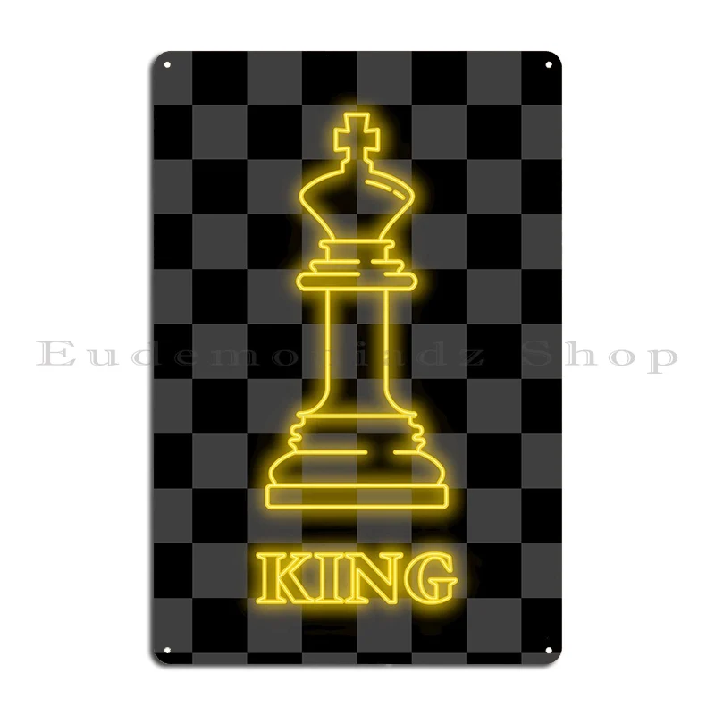 King Of Chess Metal Sign Plaques Club Vintage Cinema Create Tin Sign Poster