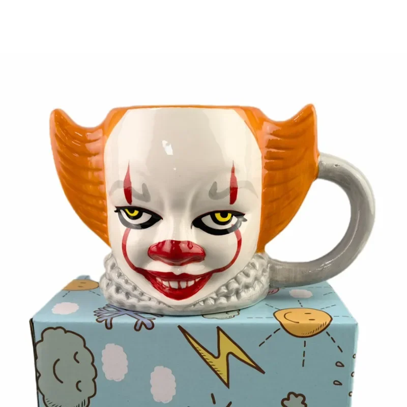 Carefully selected Halloween Exclusive Gift new 3D clown mug, Soul Night horror hood, escape room movie peripheral water cup