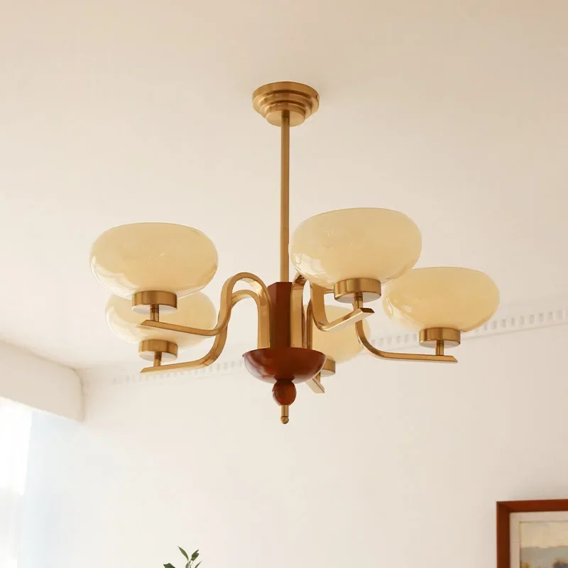 French cream wind, living room chandelier, American bedroom, study bed and breakfast, dining room chandelier, medieval glass