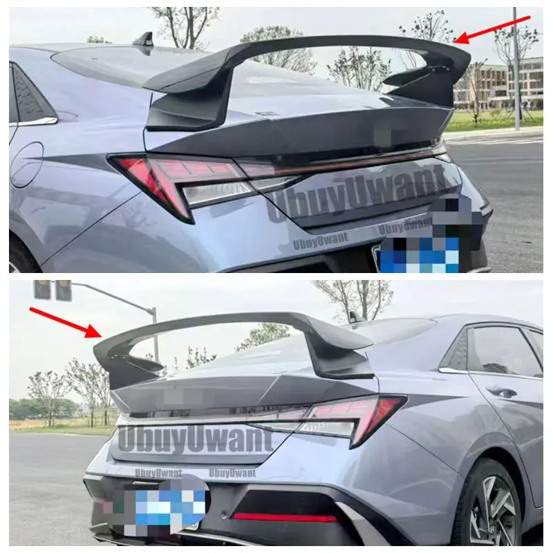 For Hyundai Elantra Avante CN7 2020-2025 ABS Material Unpainted Color Rear Trunk Spoiler Trunk Lip Wing Car Accessories