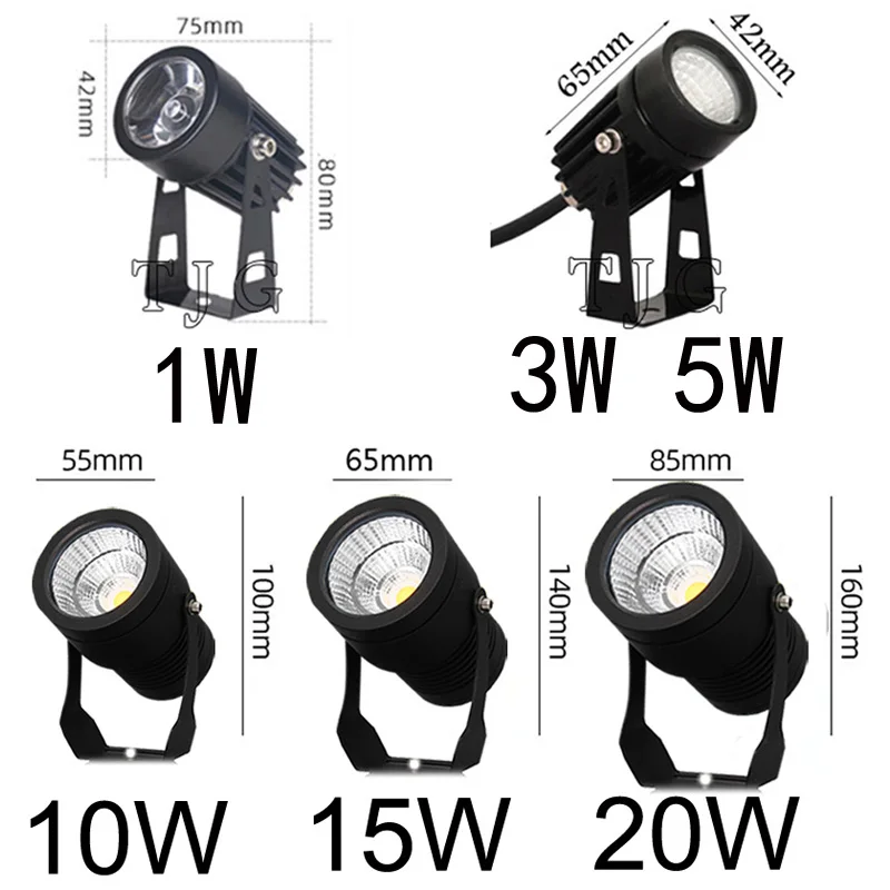 LED Garden Lights Outdoor LED Waterprof Lawn Lamp AC220V 110V 5W 10W Landscape Spike Bulb IP65 Led Light Garden Path Spotlights