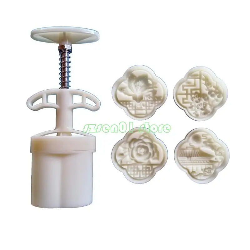 

G32A Traditional Chinese Pattern Mooncakes Molds Professional Bakery Tool for Baking Enthusiasts and Professional Pastry Cook