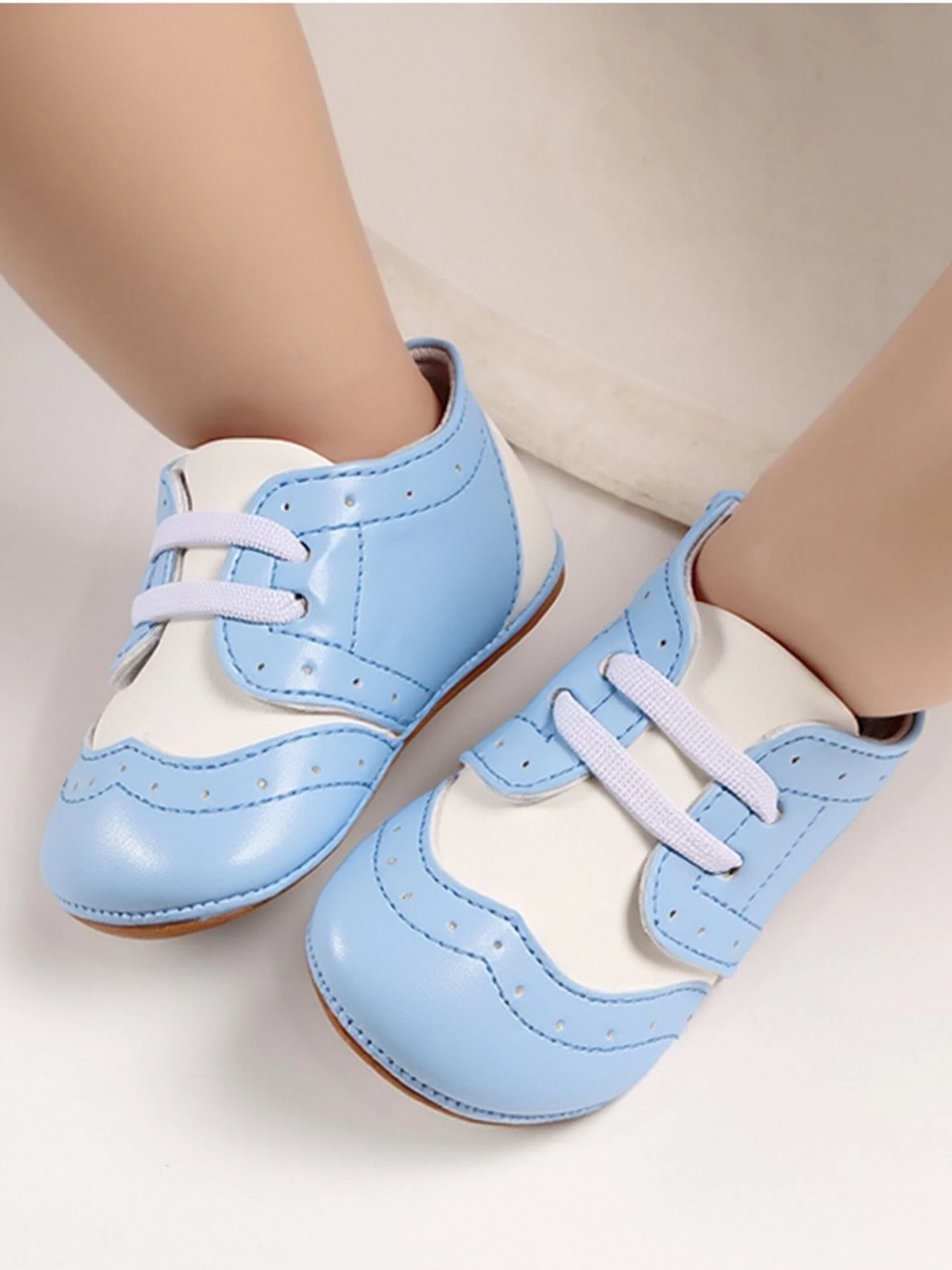 0-18M Baby Jungen Weiche PU Leder Schuhe Neugeborenen Patchwork Casual Turnschuhe Sohlen Nicht-slip Infant Erste walker Schuhe Täglichen Outwear – Detail 5