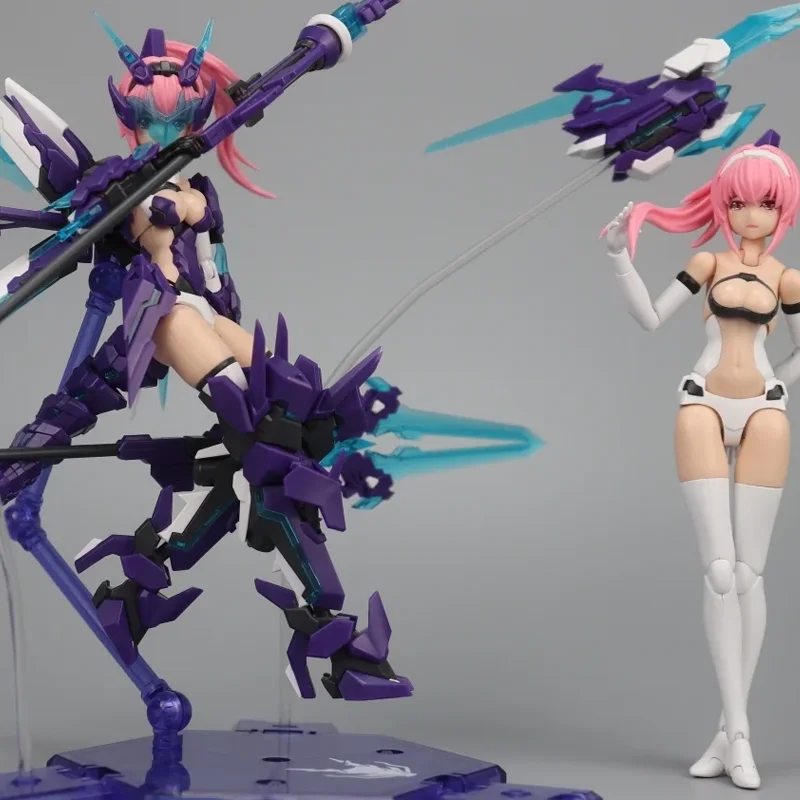 ATKGIRL Seria Cztery Szczęśliwe Zwierzęta Figurka Akcji Mecha Girl Dekoracja Biurka Model do Składania Garage Kit Modna Zabawka Prezent Niespodzianka