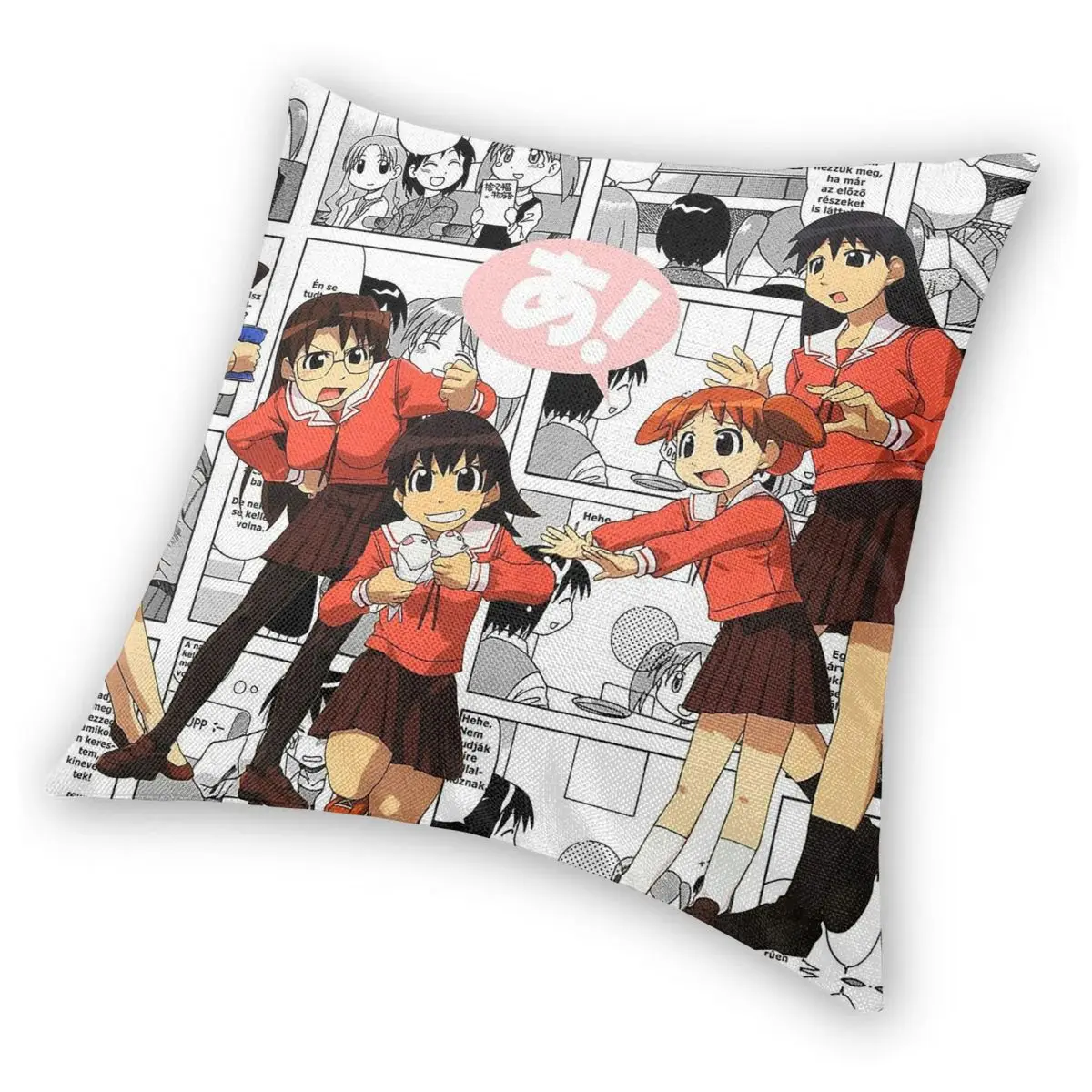 Azumanga Daioh أنيمي ساحة المخدة البوليستر الكتان المخملية نمط البريدي ديكور غطاء وسادة السيارة