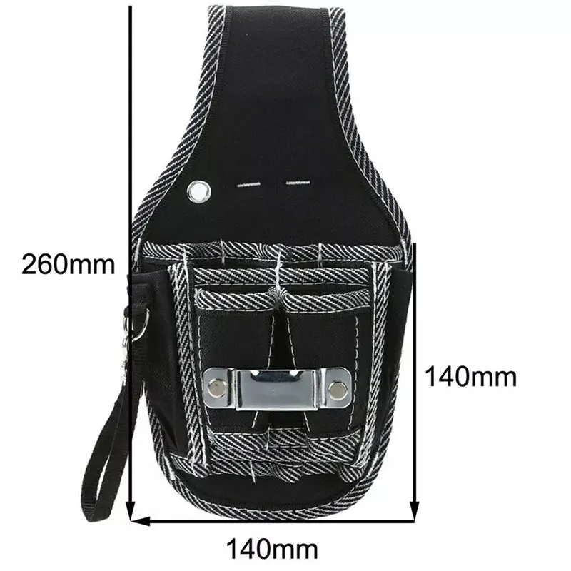 【L】600D Nylon Electrician Waist Pocket Tool Belt Pouch Bag Screwdriver Kit Holder Case Multi-functional view 4
