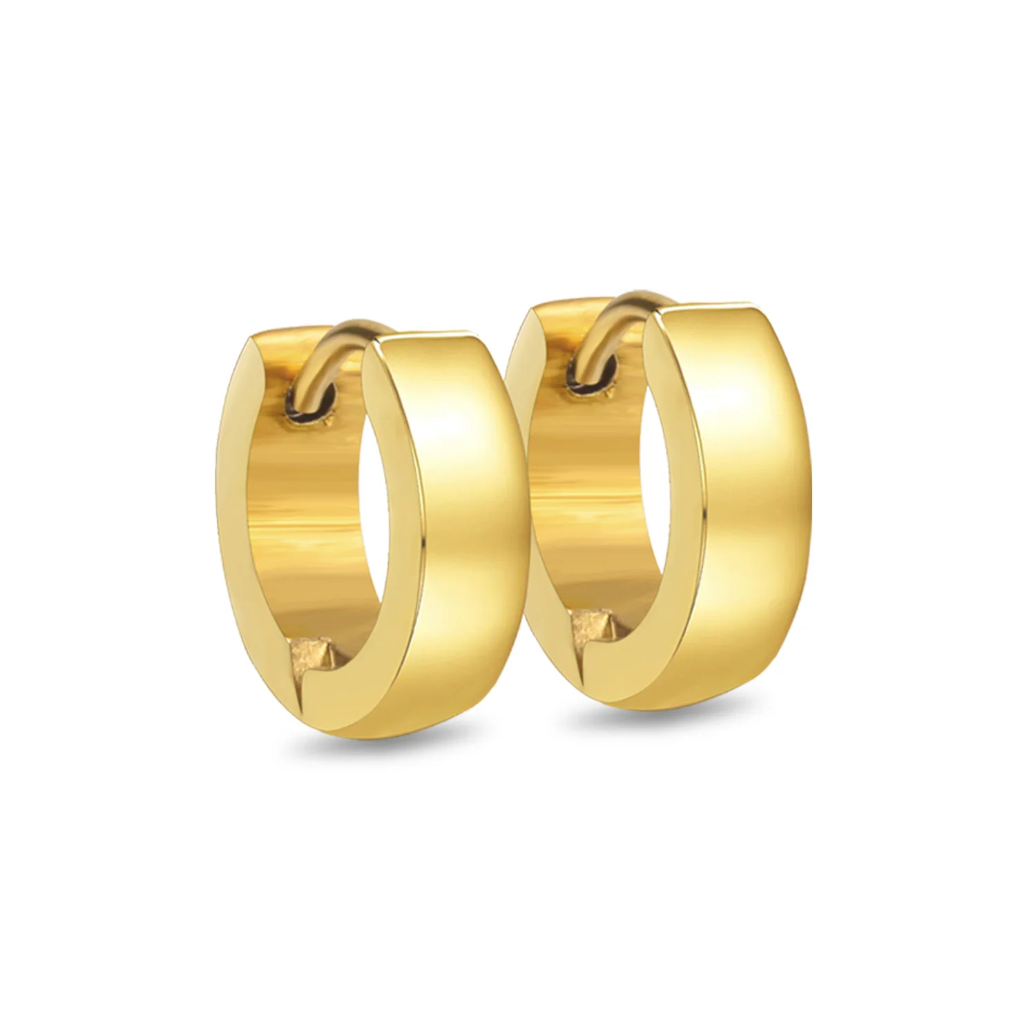 12 Paar trendige, schlichte, silberfarbene Creolen, minimalistische Ohrringe, runde Ohrstecker aus Edelstahl für Damen/Herren, modischer Schmuck für Partys. – Detail 9